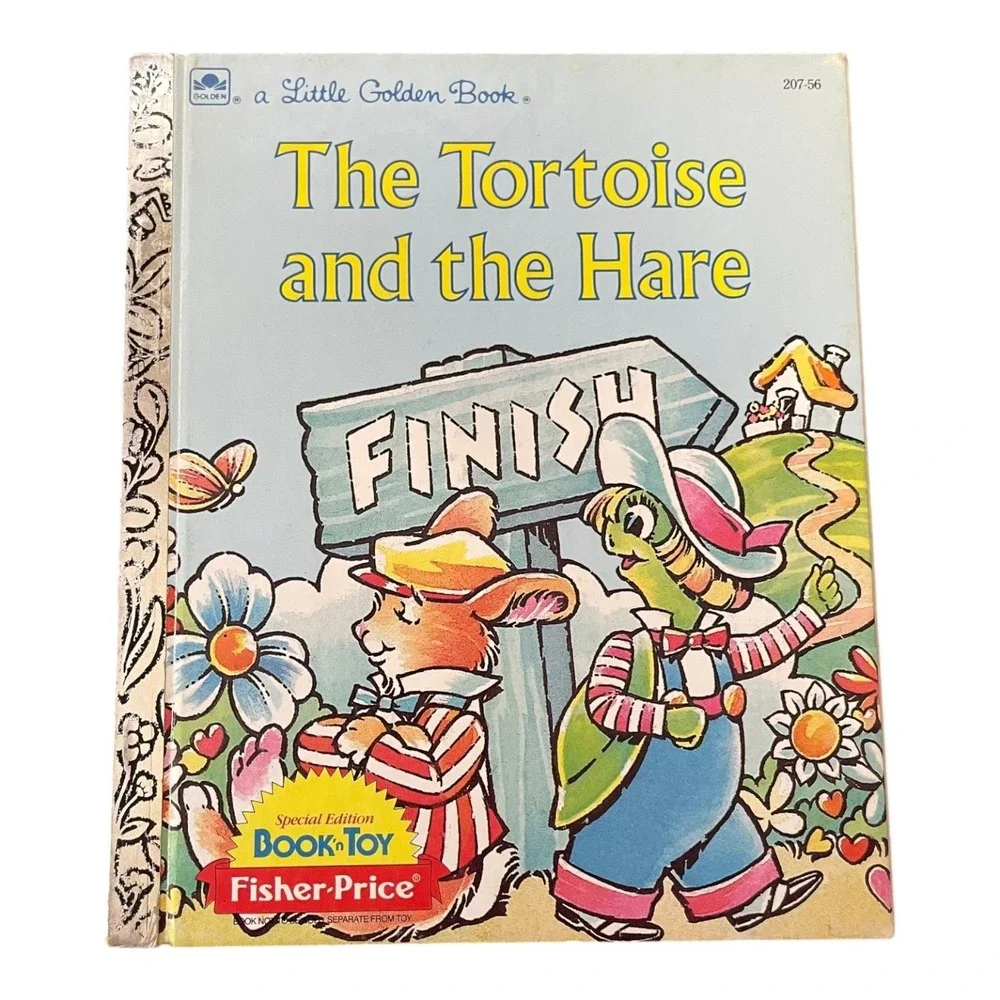 Vintage The Tortoise and the Hare Little Golden Book 1982 Fisher-Price Edition